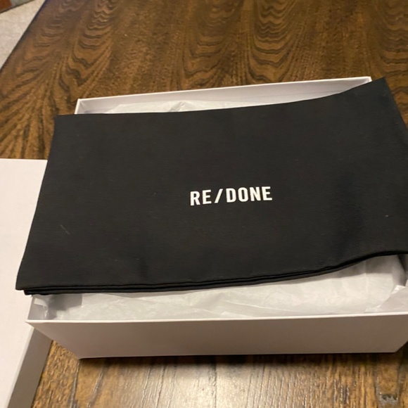 Re/Done Shearling Clog Cognac Suede - Picture 2 of 7